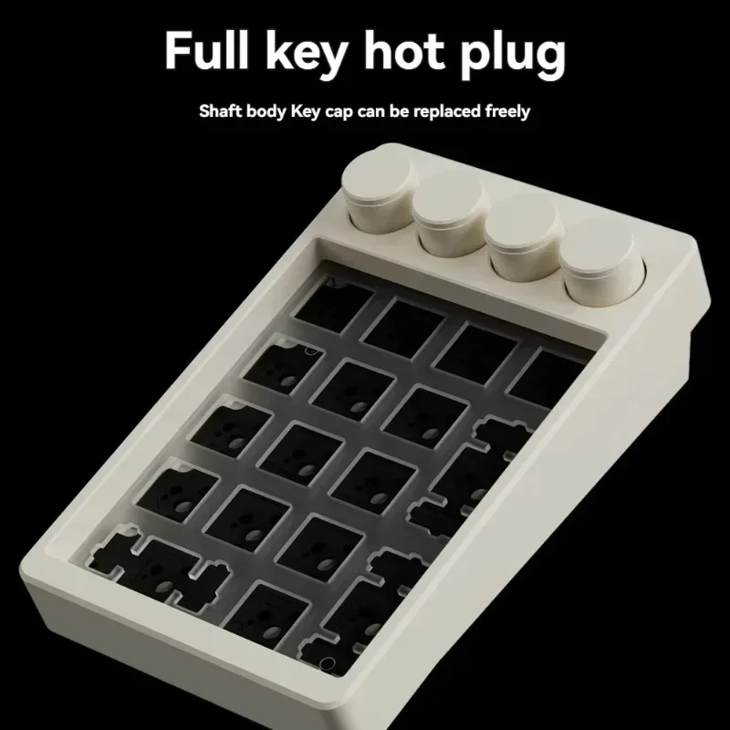 

MMD KM21Pro Mechanical Keyboard Wireless Tri-Mode Knob Hot-swap Aluminum 21Keys Designer Keypad Unique Numeric Keyboard Gift