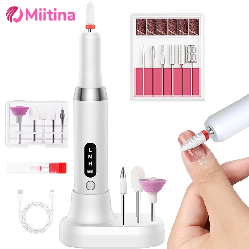 

Electric Nail Polisher Drill Bits Professional Grinding Sanding File Pen Manicure Polishing Dead Skin Removal Art Machine Care