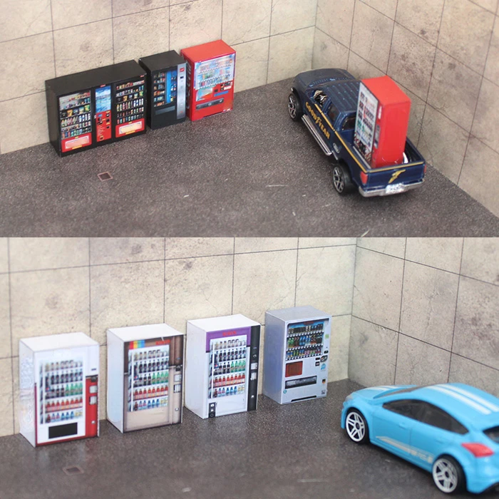 1/64 Scale Diorama Model Vending Machine Model Scene Display Props Vending Machine Scene Model Collection Toy Gift