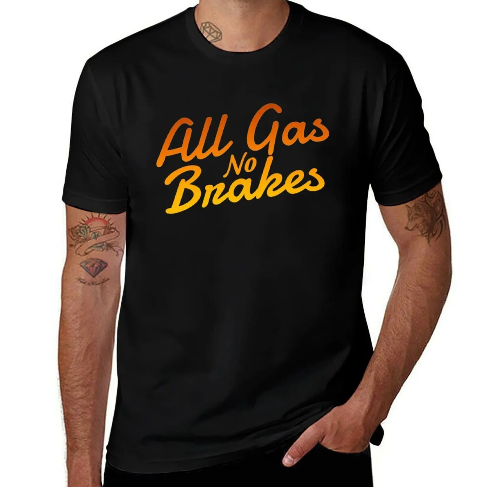All gas no brakes - Funny T-Shirt Essential Solid Color T-Shirt