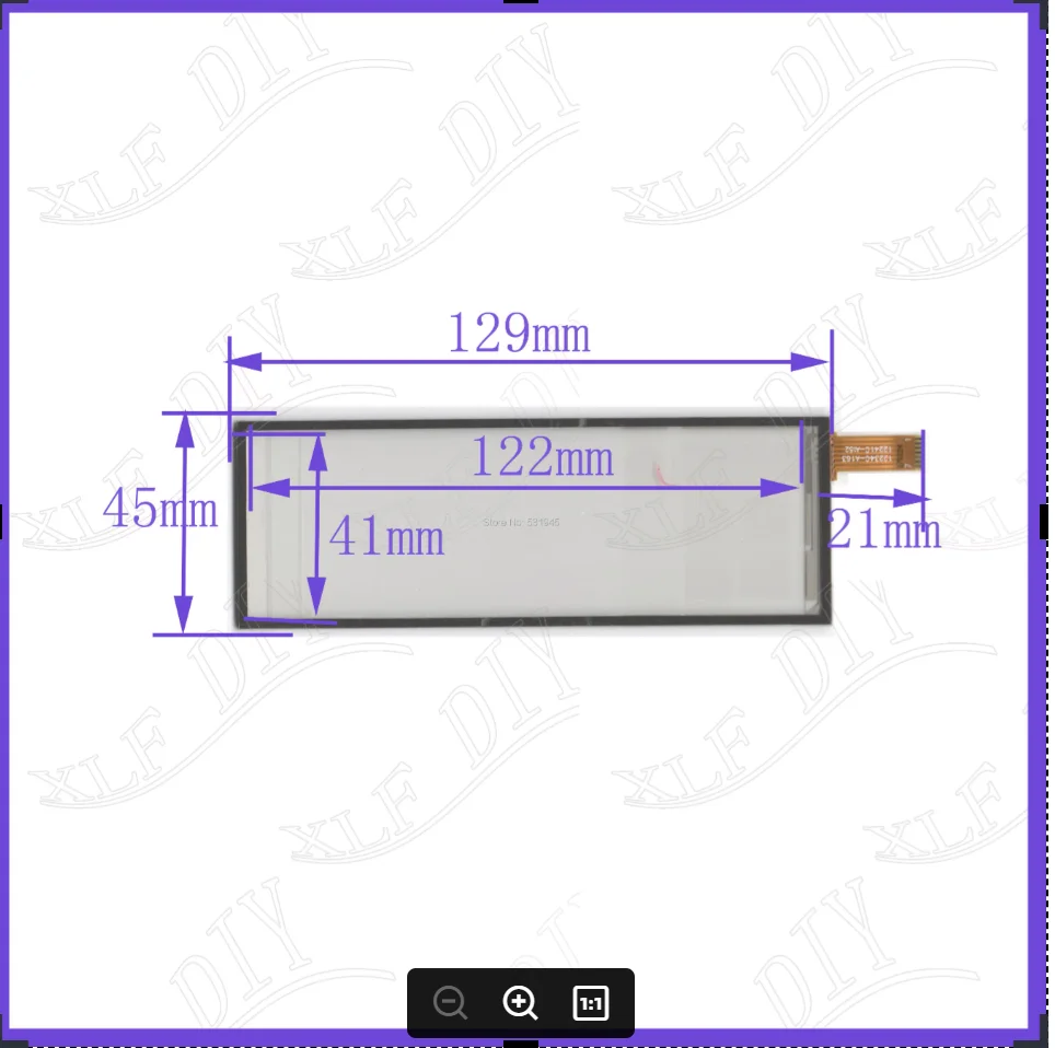 ZhiYuSun 12234C-A163 12241C-A152 129mm*45mm 7 wire  TOUCH SCREEN for gps glass  129*45  touch panel