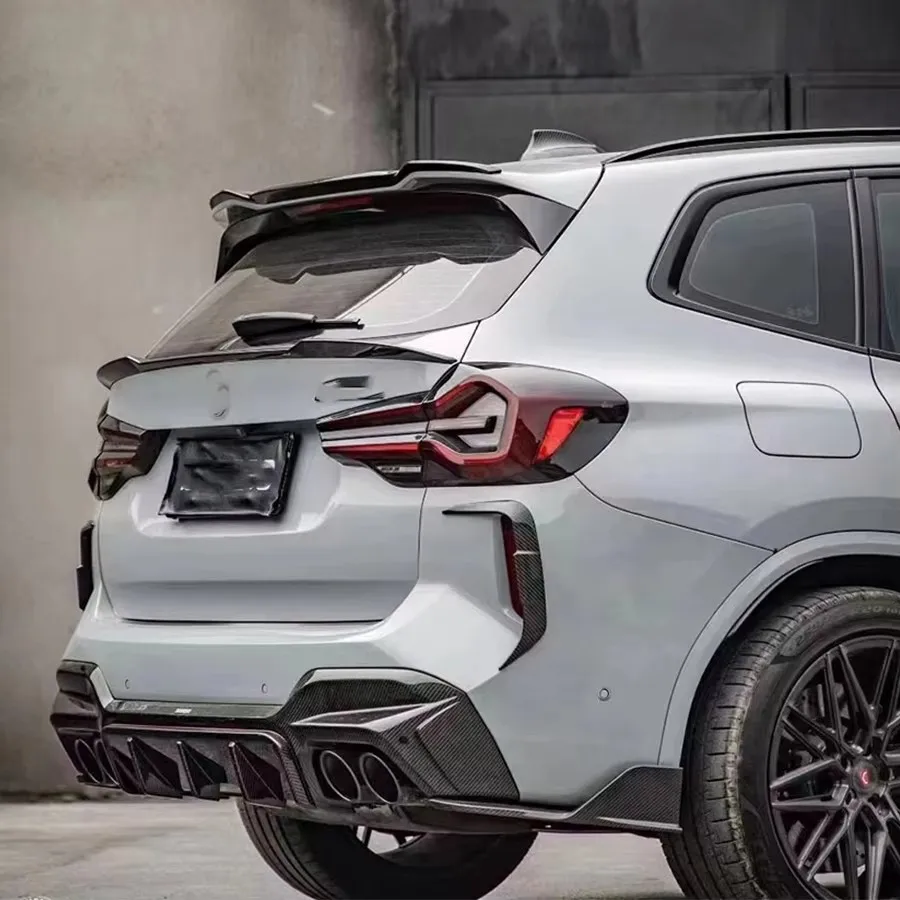 For BMW X3M F97 2022+ Carbon Fiber Back lip Rear Lip Diffuser Back Bumper Diffuser Spoiler Separator Back lip Upgrade body kit