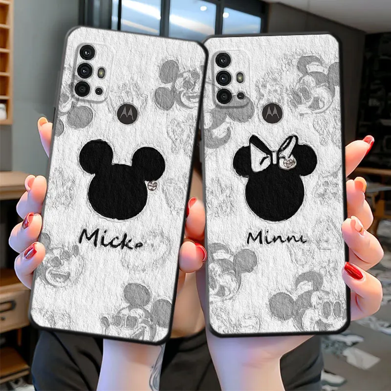 Phone Case for Motorola Moto Edge 30 Pro 30 Neo 20 Pro 20 Lite 40 Pro 30 Fusion One Fusion Plus Disney Mickey Minnie Cover