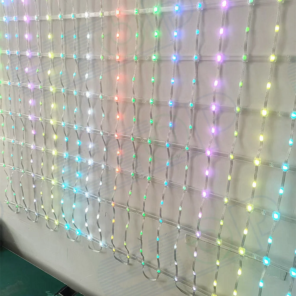 DC12V 5 سنتيمتر الملعب عنونة RGB الذكية LED حصاة/البذور مرنة مصفوفة شبكة أضواء الشاشة P67 بكسل DIY نمط المتاحة #2