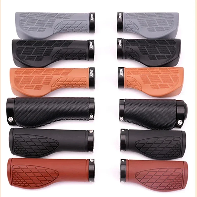 ODI Bicycle Grips MTB Handlebars Cuffs Lock on Non-slip Rubber Grip for Mountain Folding Bike Long and Short Handle Cycling Grip