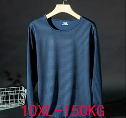 summer autumn Men sports Quick dry tshirts long sleeve hole Breathable out door tees large size 7XL 8XL 9XL 10XL tops elasticity