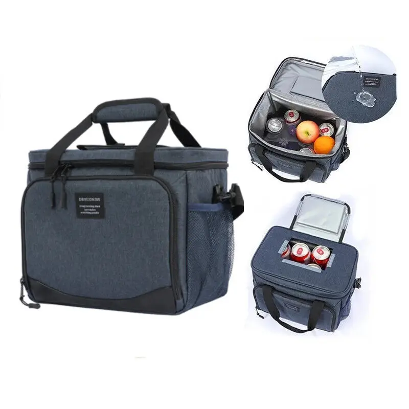 

13L Insulated Thermal Cooler Lunch Box Bag Work Picnic Bag Portable Shoulder Bag Outdoor Leak Proof Vehicle Mounted Ice Packs