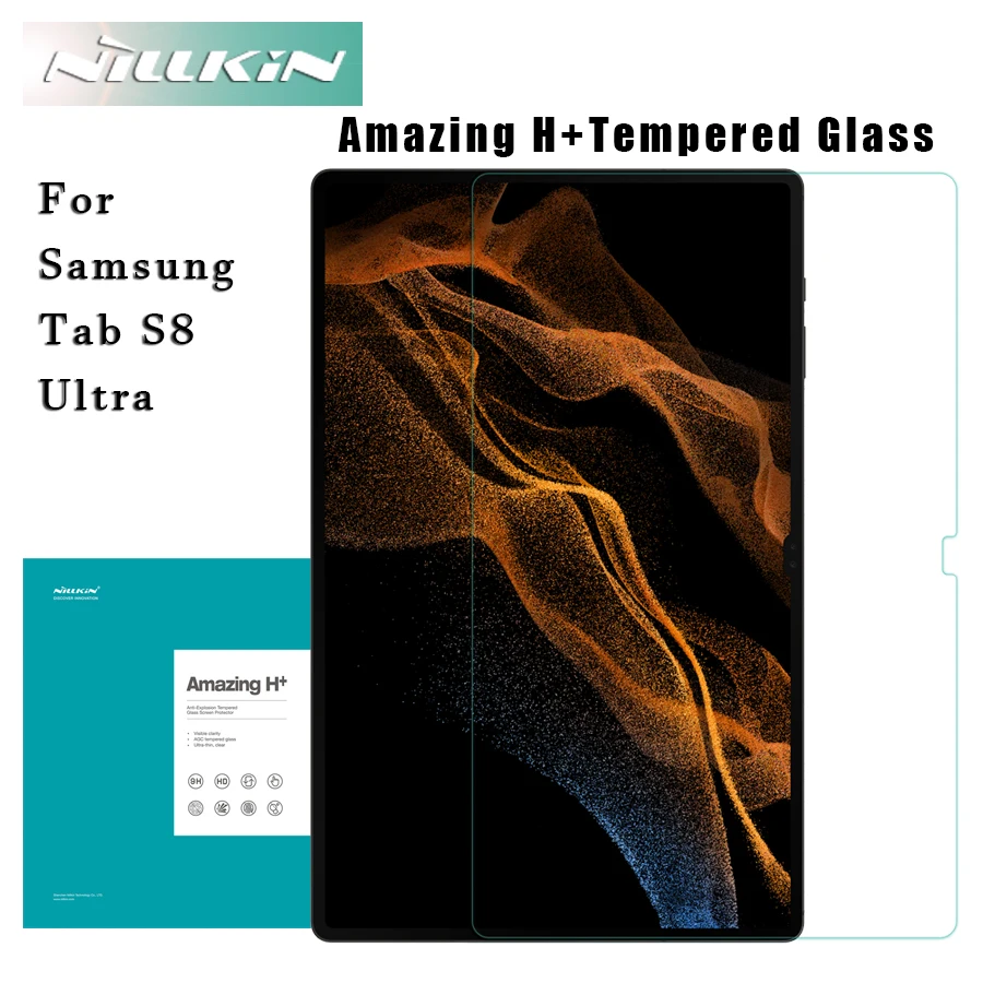 

Nillkin для Samsung Galaxy Tab S8 ультра Стекло 9H + 2.5D Закаленное стекло Защита экрана для Samsung Tab S8 ультра стеклянная пленка