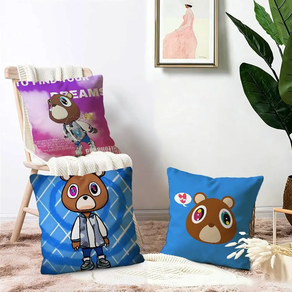 Rapper K-Kanye W-West Cushion Cover Inches Farmhouse Decor Home Throw Pillow Covers for Couch Decorations