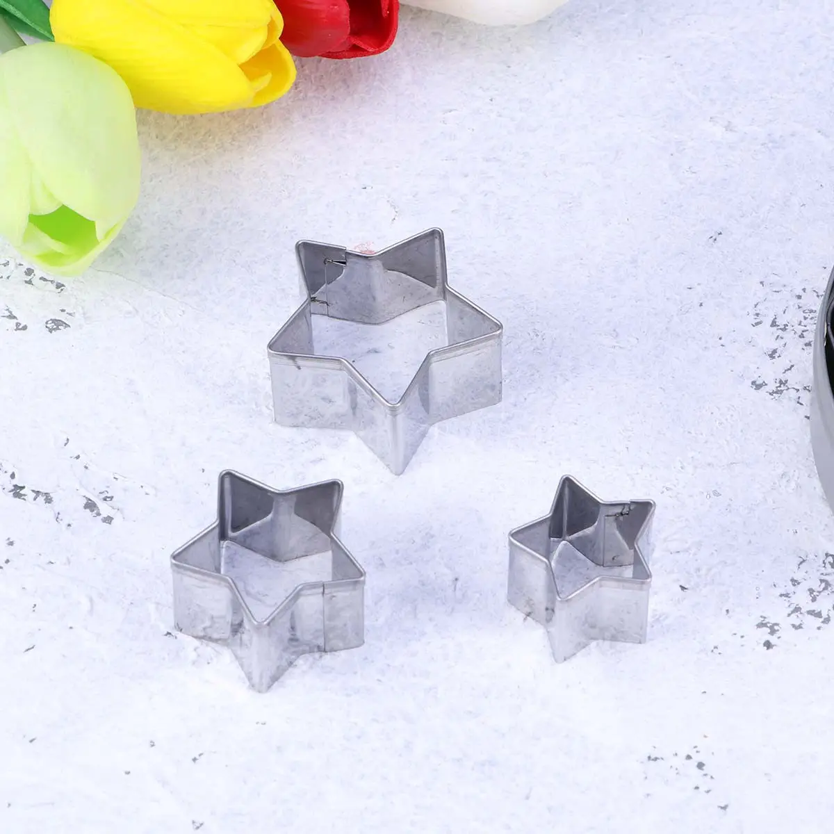 Pcs Stainless Steel Cookie Cutters Set Baking Metal Pastry Cutters Mini Geometric Shapes Cookie Cutters for Kitchen Baking