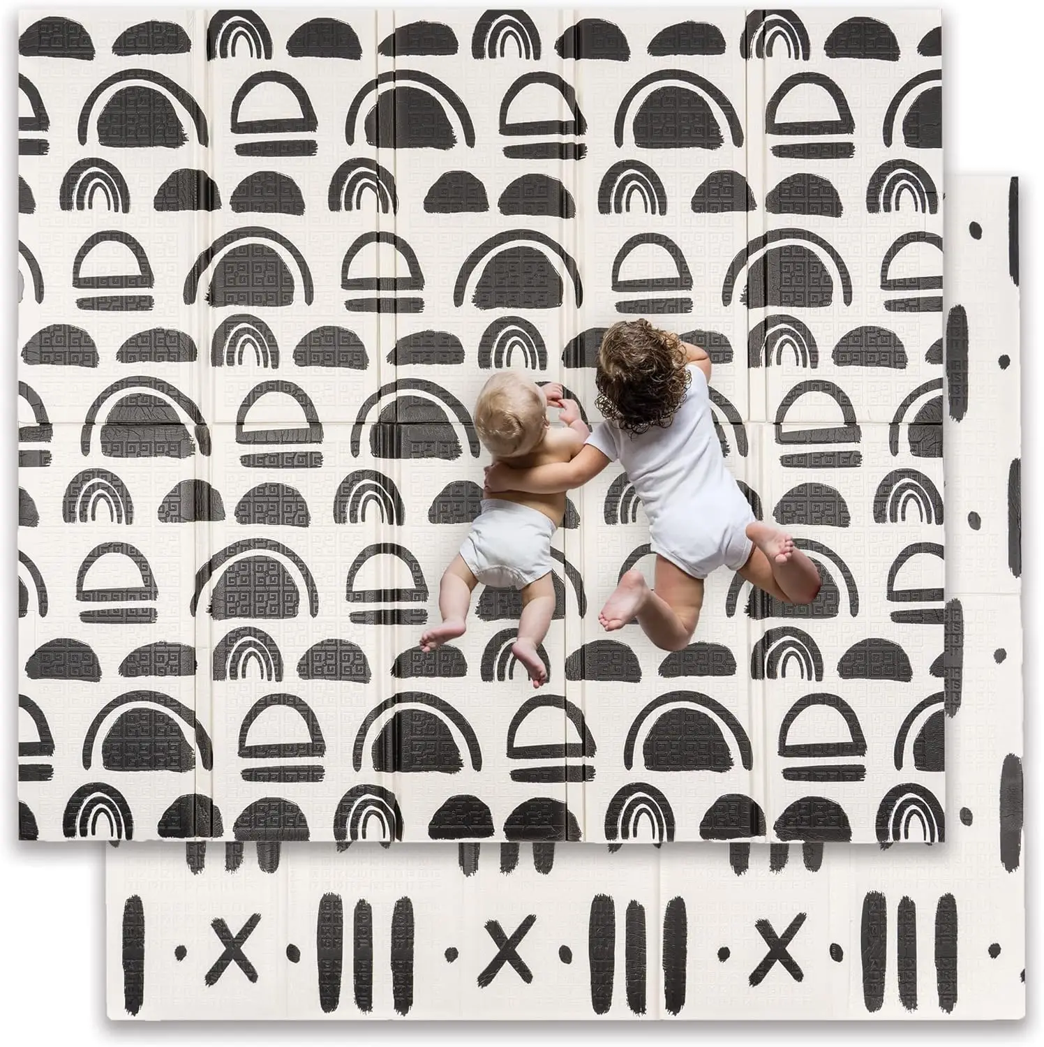 

Extra Large Waterproof Foam Play Mat for Infants and Toddlers, Foldable Activity Mat, 77x70 Inches