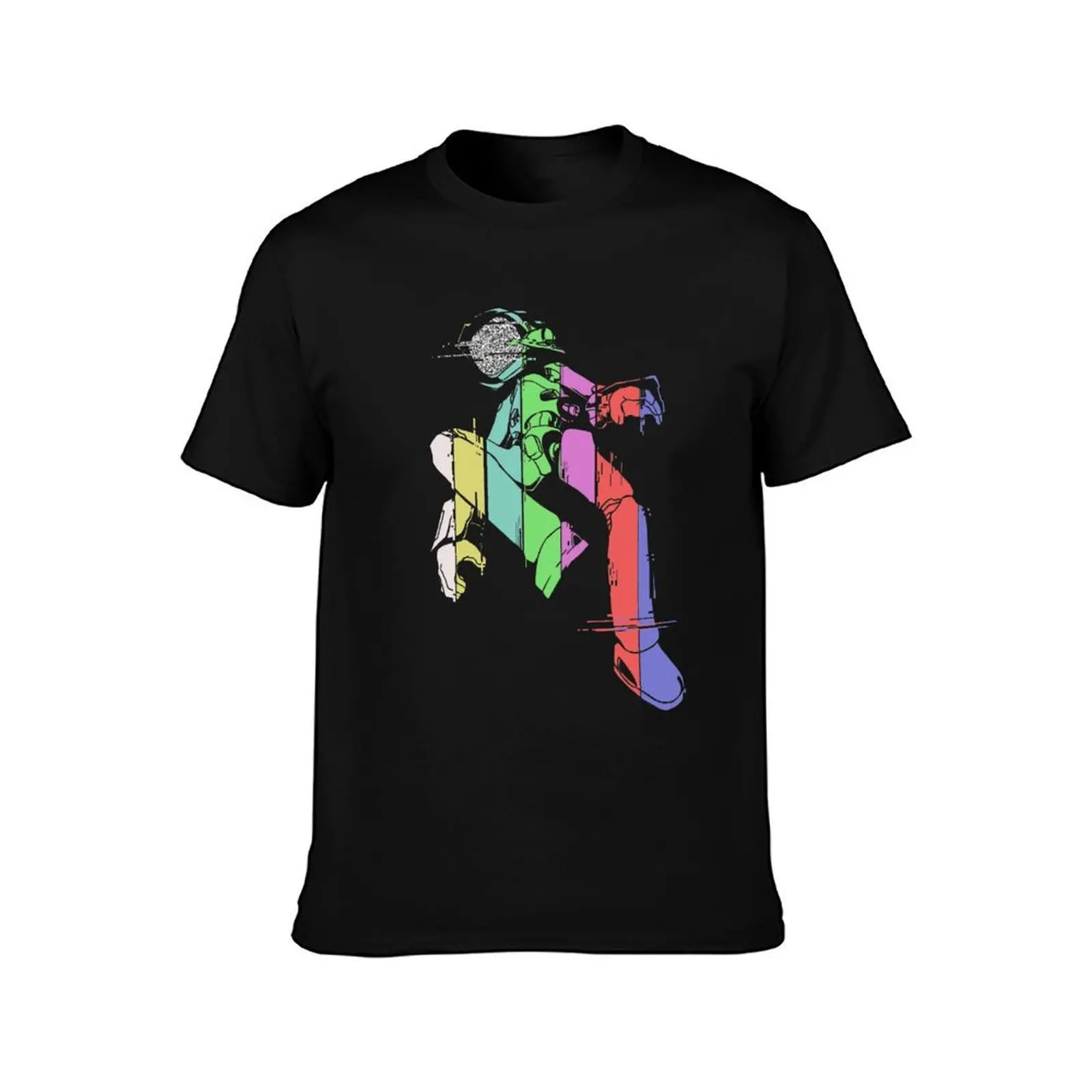 Canti - Glitch T-Shirt, Summer Casual Cotton Tee, Oversized Streetwear Tops, Vintage Graphic Print, Loose Fit Short Sleeve