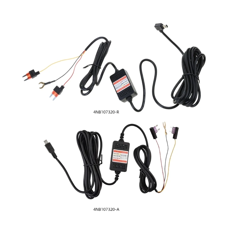 ADWE Power Boxes Hard Wire Kit Mini USB Car Charging Cable Cord Power Converters Wire 12-24V to 5V 3A Voltages Stepdown Line