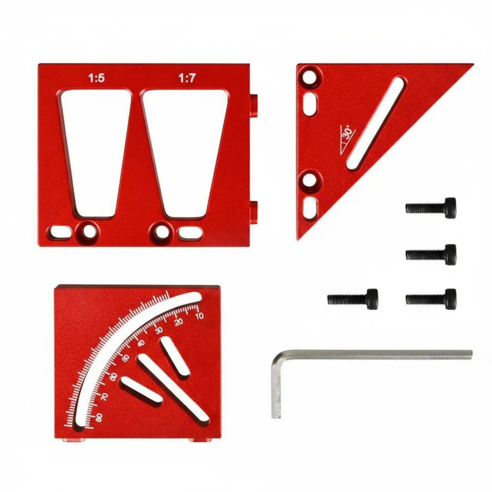 Angle Ruler with Fixed 30 45 60 Degree Markings for Precise Layout and Center Finding