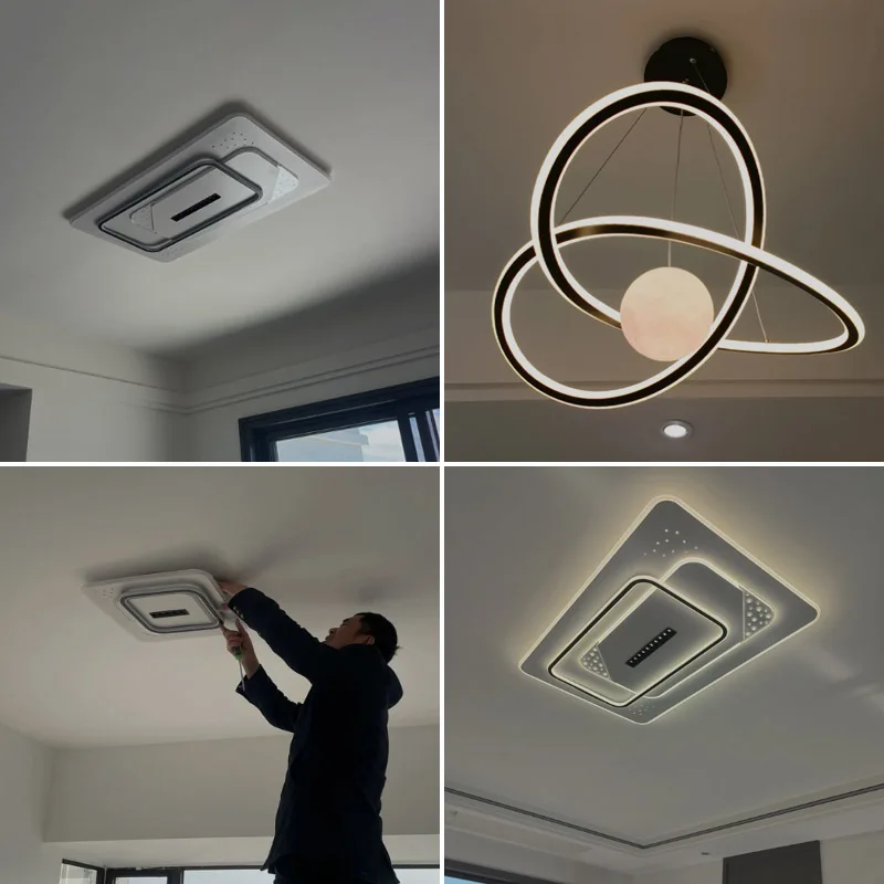 Modern Minimalist LED Ceiling Light Chandelier for Living Room Bedroom New Arrival Home Lighting
