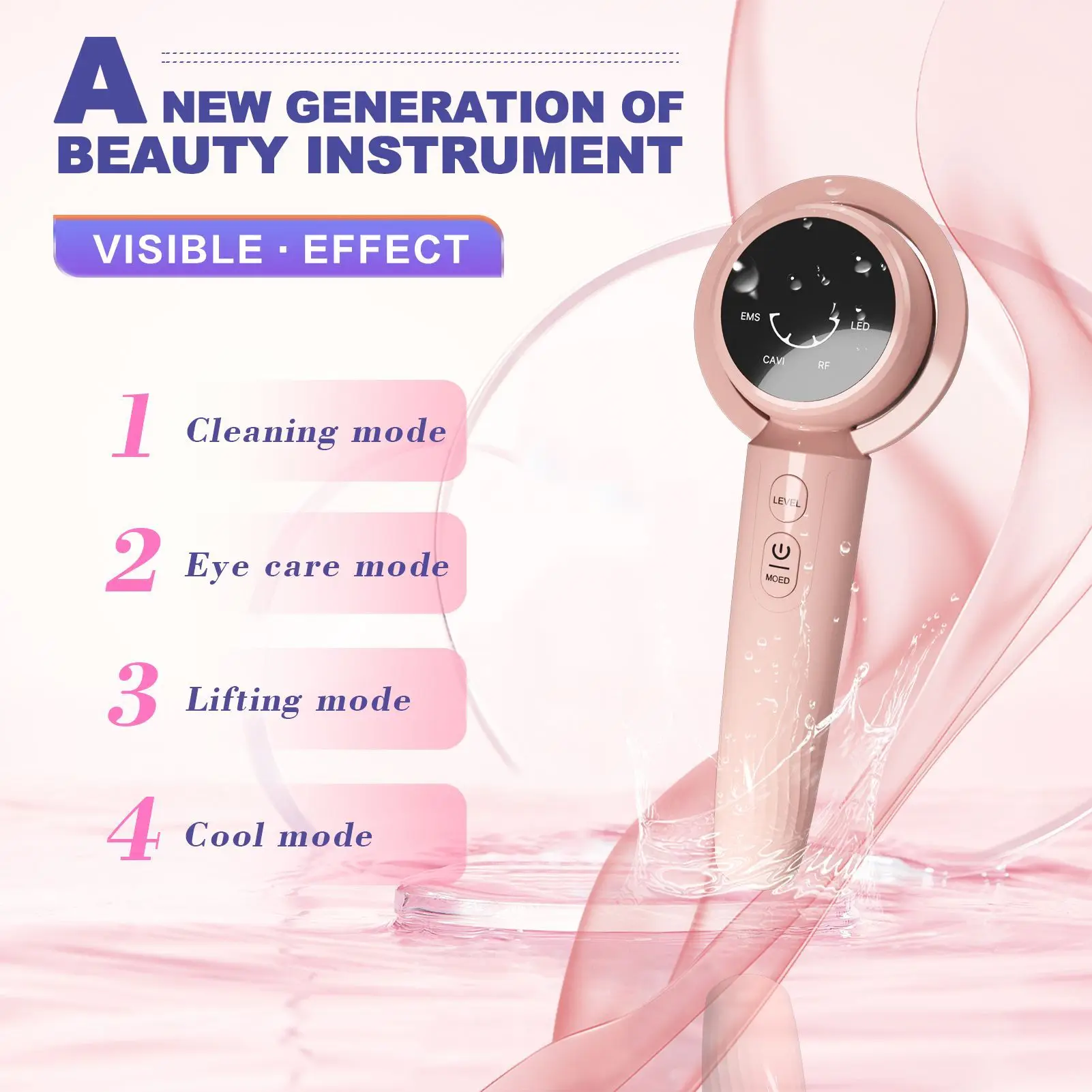 Microcurrent อัลตราโซนิกฟื้นฟูผิวคอยกกระชับร่างกายอุปกรณ์ความงาม