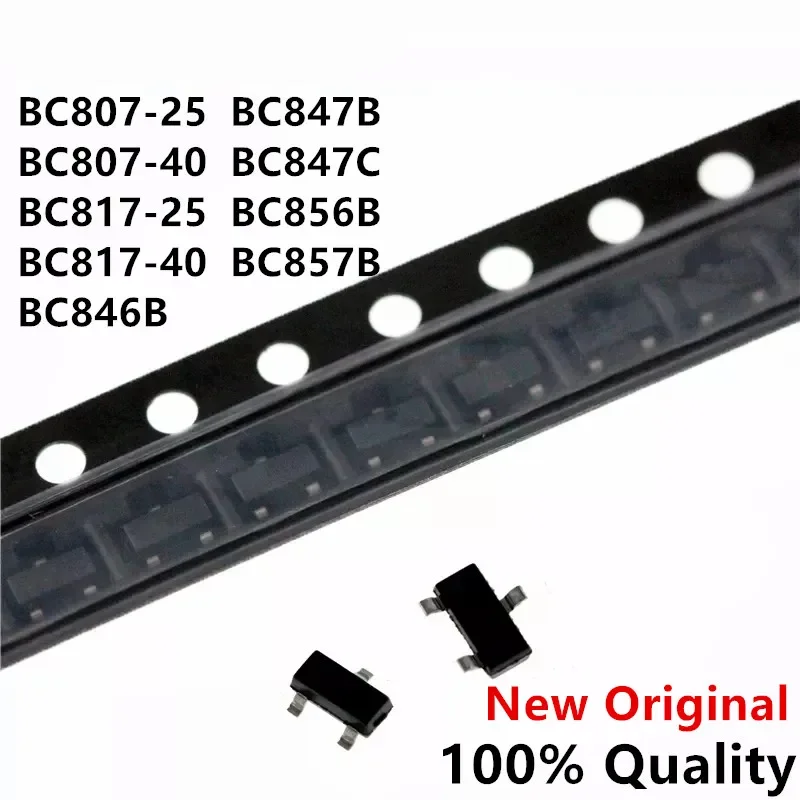 50PCS BC807-25 BC807-40 BC817-25 BC817-40 BC846B BC847B BC847C BC848B BC856B BC857B SOT23 BC807 BC817 BC846 BC847 BC856 BC857