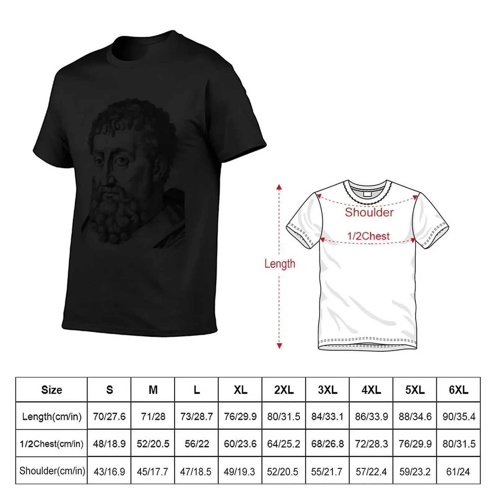 Portrait of Ptolemy T-Shirt vintage t shirts cute tops new edition sublime black t-shirts for men