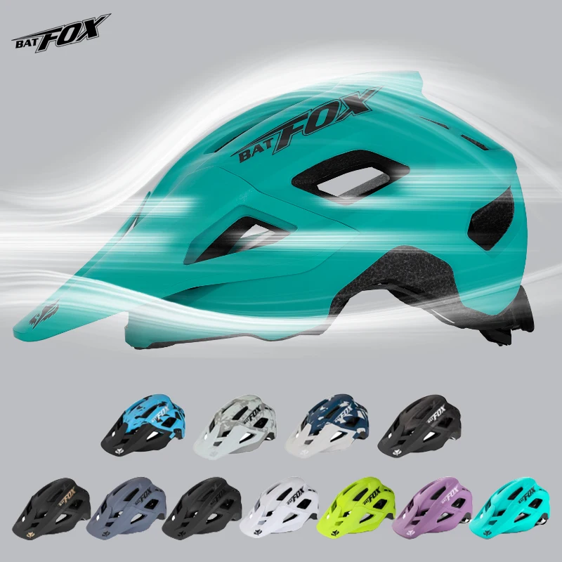 BATFOX MTB Bicycle Helmet Anti-impact Road Mountain Riding Cycling Helmet MenWomen Sports Skateboard Skating Balance Bike Helmet