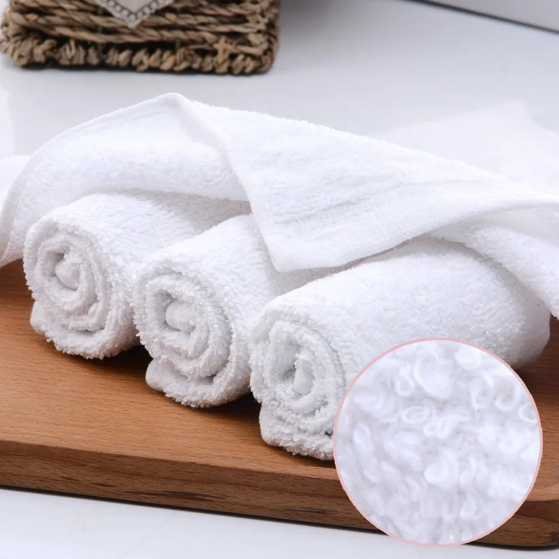 White small square towel Hotel restaurant Kindergarten Square towel Thickened disposable cloth