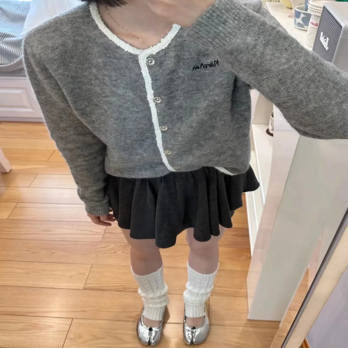 

Высококачественный шерстяной вязаный кардиган с вышивкой в университетском стиле, верхняя одежда, модный женский свитер Весна 2023