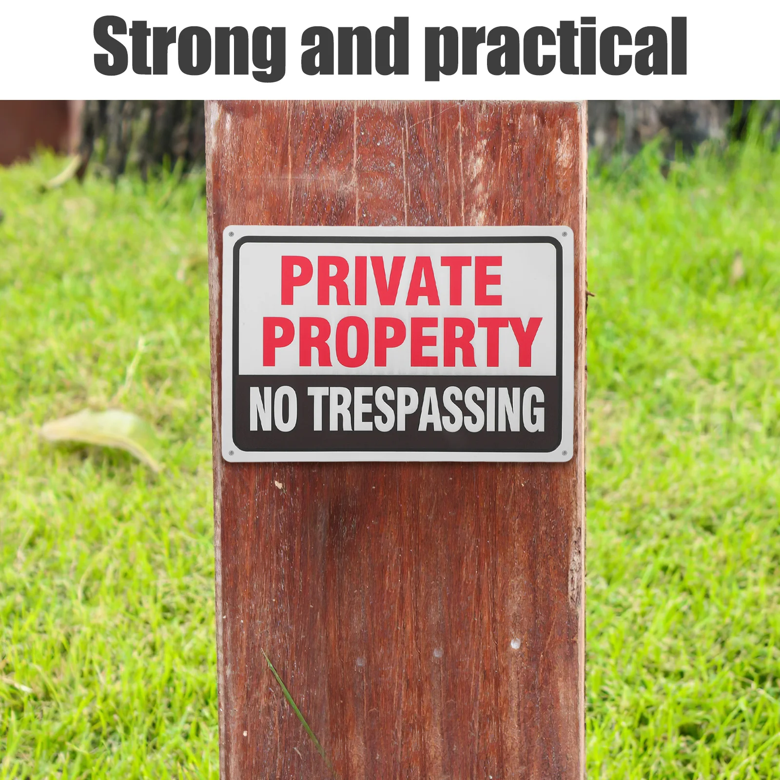 

2pcs Waterproof No Entrance Sign Metal Warning Labels For Private Property Outdoor Security Caution Board Yard Garden Farm Do