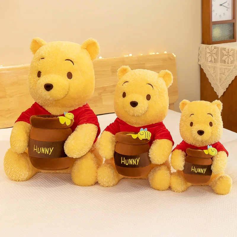 Disney Winnie The Pooh Plush Toys Cute Cartoon Stuffed Plushie Honey Pot Pooh Doll Anime Plush Pillow Toys Big Bear Kid For Gift