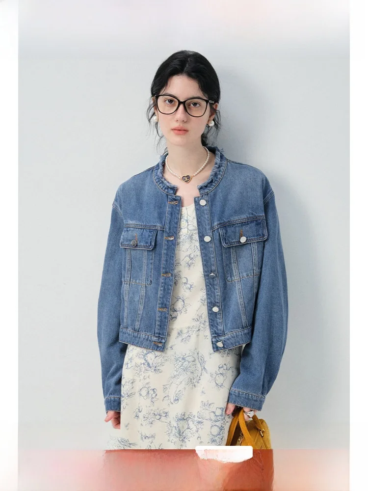 

Новый весенний комплект Rui: винтажный джинсовый жилет с цветочным принтом и топ-брюки для женщин, повседневная одежда больших размеров