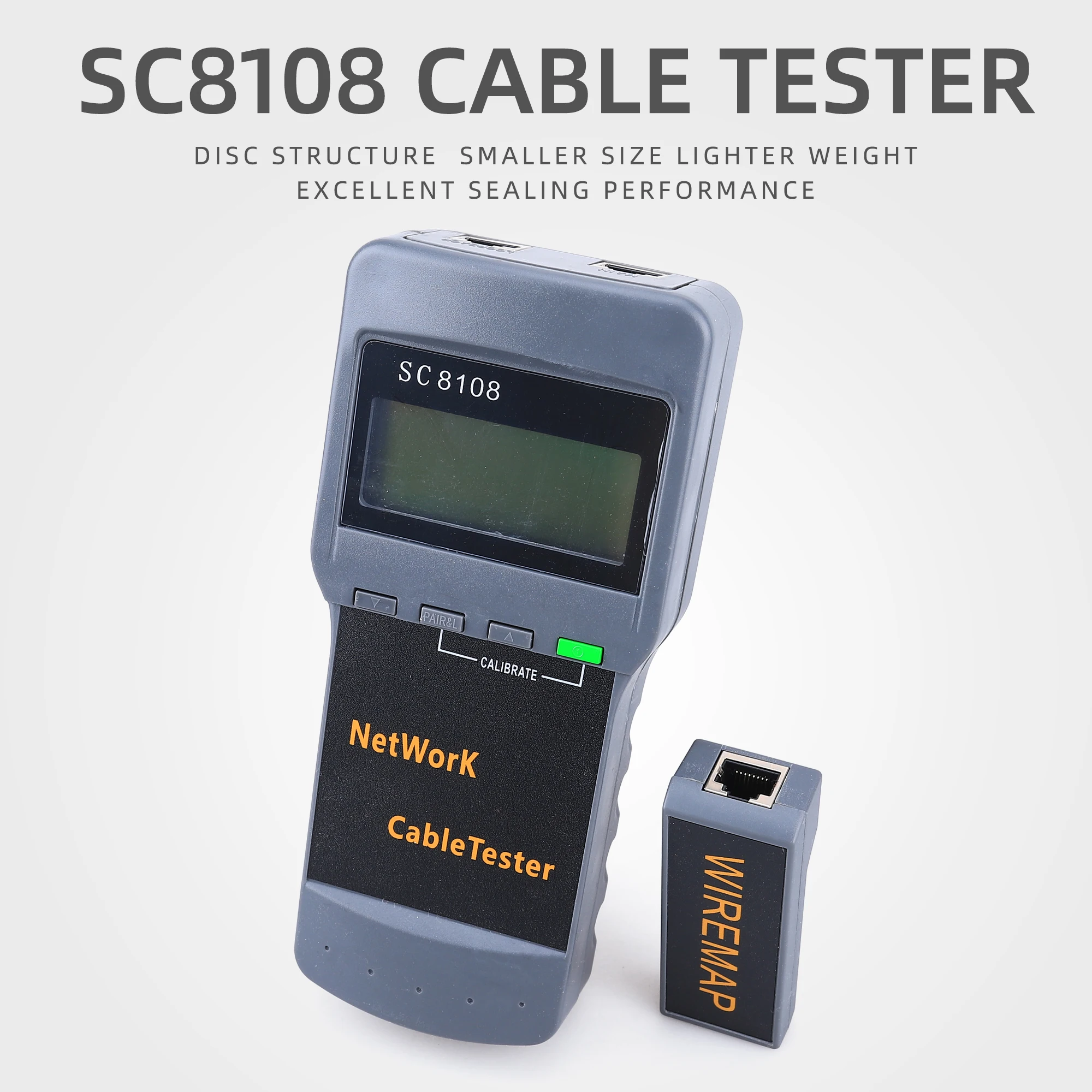 KELUSHI Portable Multifunction Wireless Network Tester SC8108 LCD Digital PC Data Network CAT5 RJ45 LAN Phone Cable Tester Meter