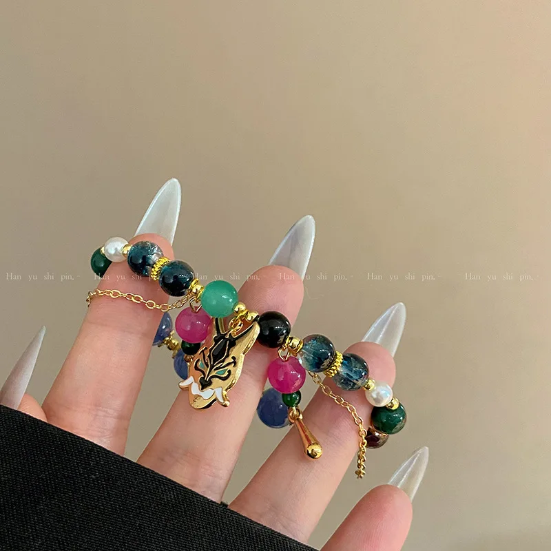Anime Game Genshin Impact Xiao Cosplay Bracelet Unisex Beads Pendant Bracelets Jewelry Accessories Gifts