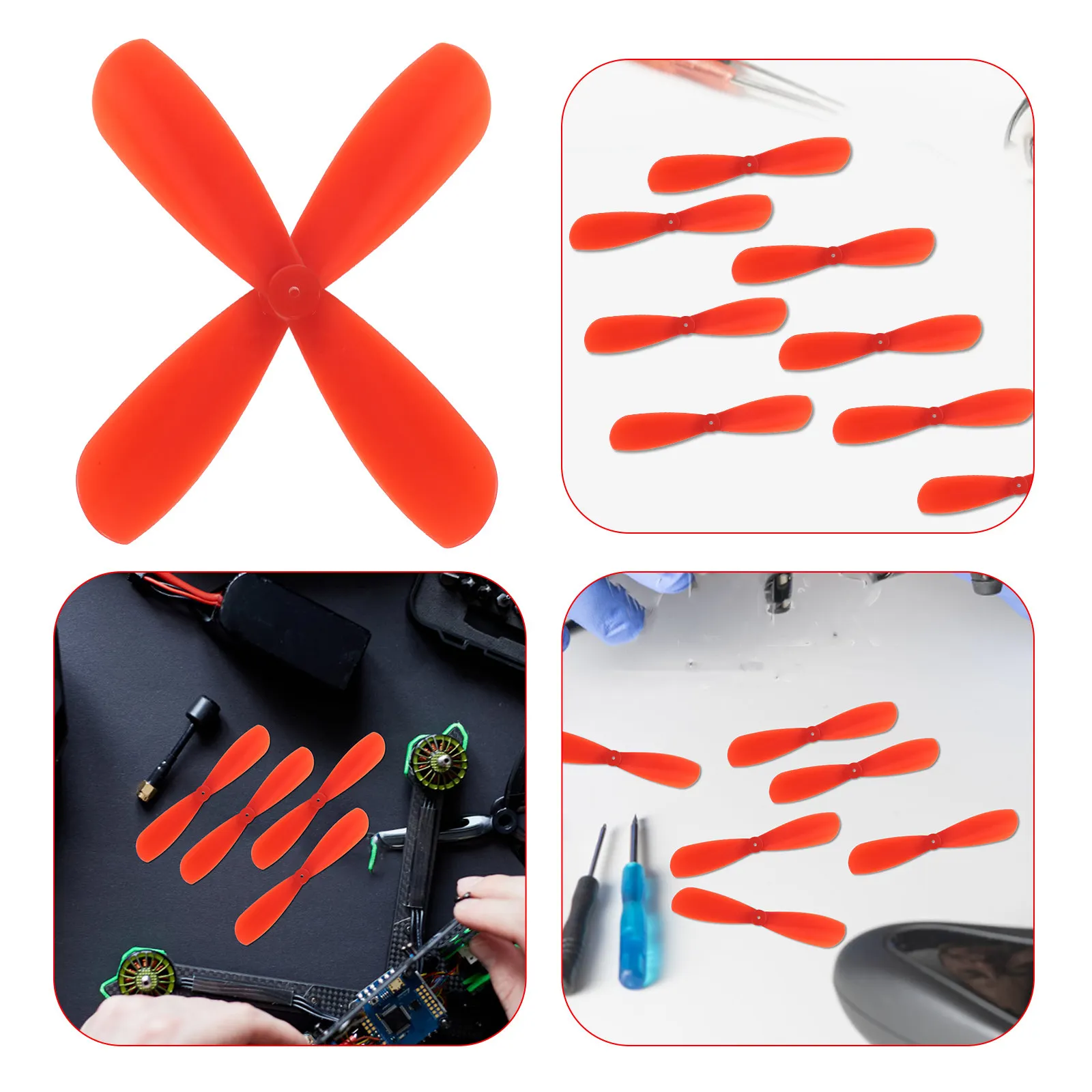 

10Pairs Rc Motor Propellers 2-Blade Plastic Main Rotors for Drone Quadcopter Airplane Helicopter Replacement Parts