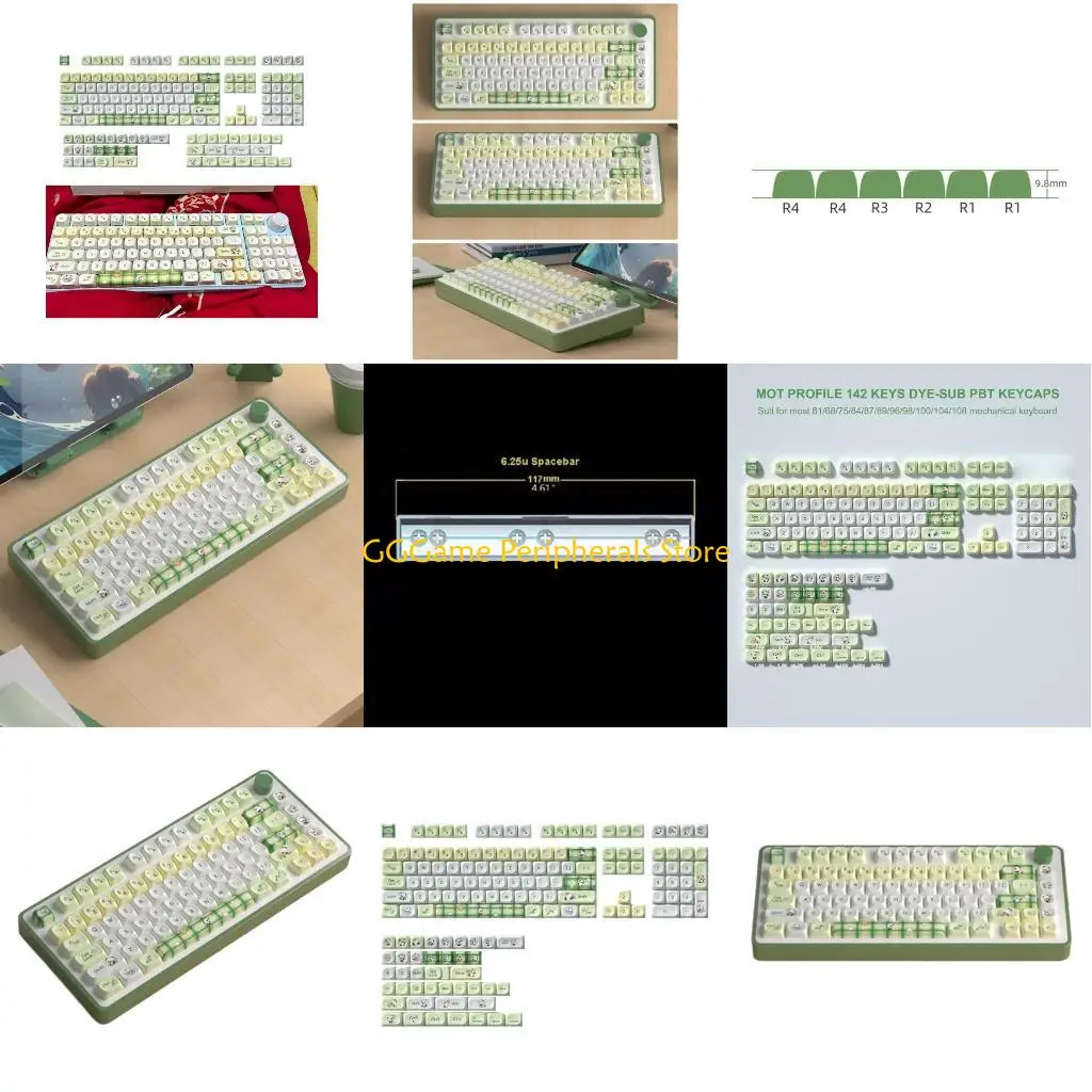 

U55B Replacement KeyCap Set 140Pieces PBT Heat Sublimations for Mechanical Keyboards