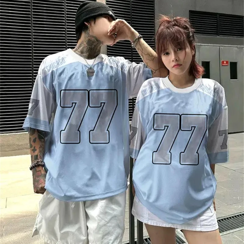 Fashion Short Sleeve Sports Basketball T-shirt For Men Lover Outdoor Breathable O-neck T Shirts 2025 Summer Couple Plus Tee Top image 5
