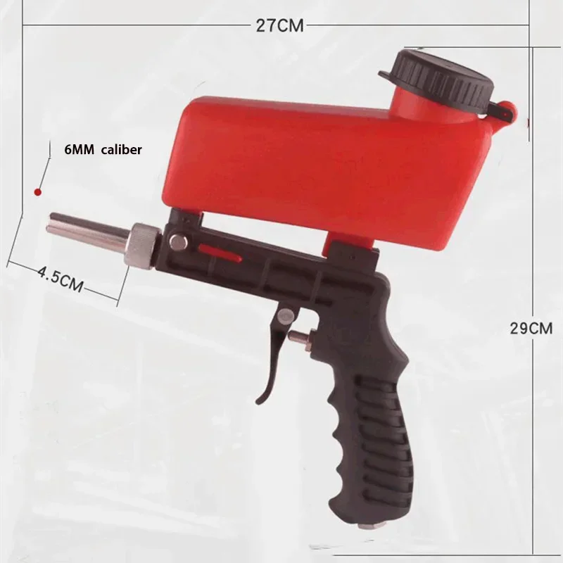 Small New 198L/min Sandblasting Gun Pneumatic Sandblasting Machine Manual Portable Rust Removal Sandblasting Gun Head