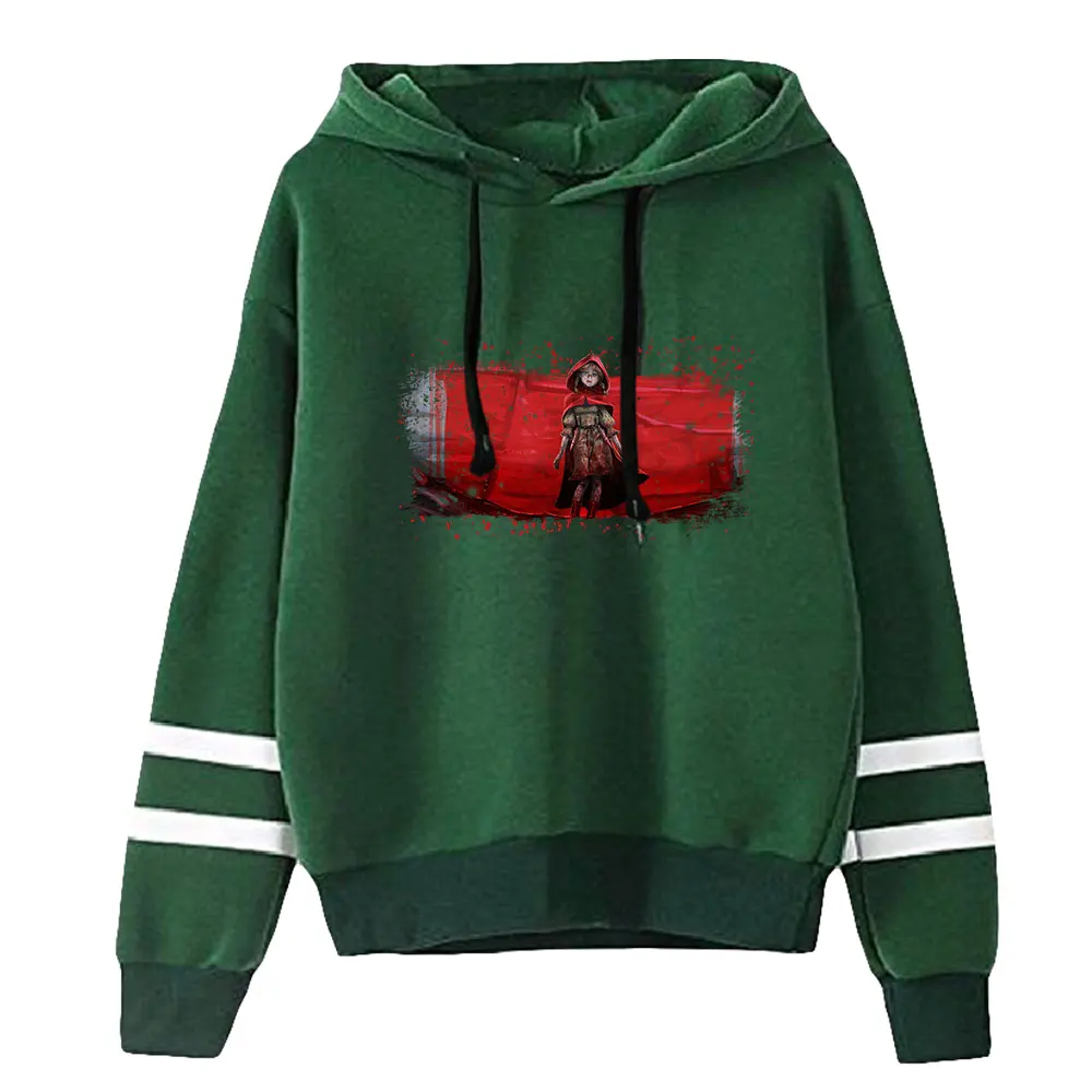 The Darkest Tales Game Unisex, baju jalanan Harajuku Hoodie lengan bar paralel tanpa saku