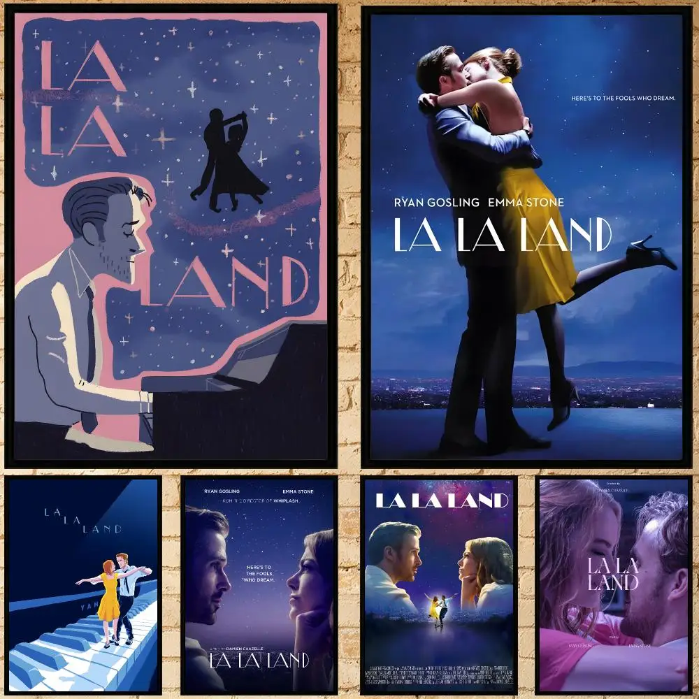 movie La La Land Poster Poster HD Waterproof Self-adhesive Art Print Wall Decor for Bedroom Living Room Gift