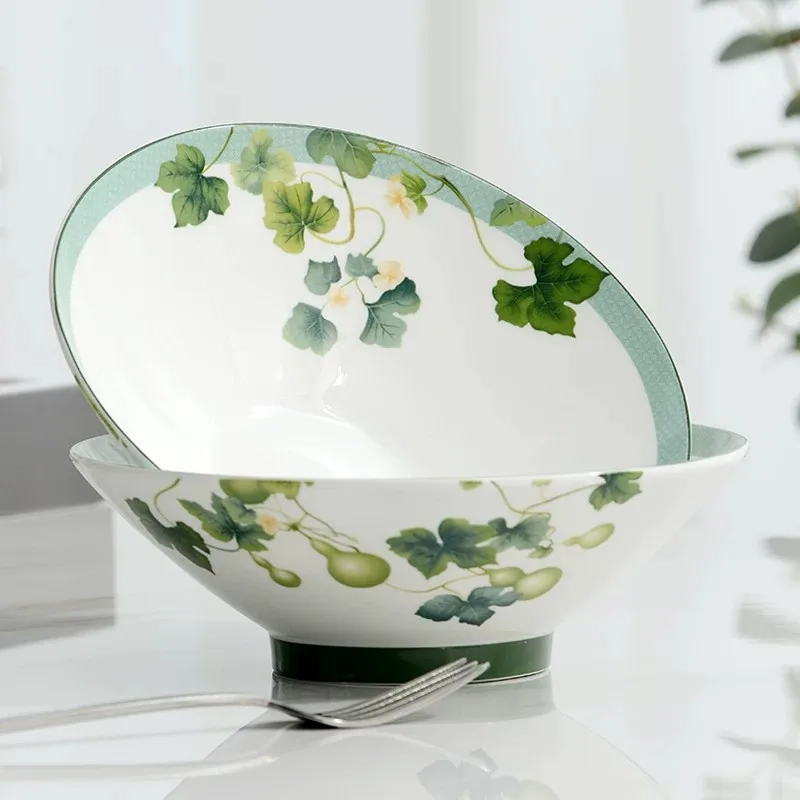 8inch, bone china ramen bowl, Chinese painting design, porcelain bowl pretty, ceramic fruit bowl, bowls for food soup serving