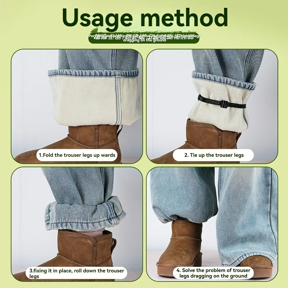4/8pcs Adjustable Leg Straps,Elastic Cuffs and Ankle Straps,High Elasticity, Seamless,Invisible, and Non-Damaging To The Garment
