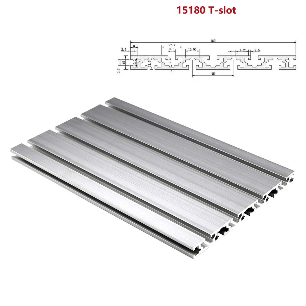 1PC 4080 15180 15120 Aluminum Profile 200 300 500 600 800 1000mm Linear Rail Extrusion Eu Standard Anodized For CNC 3D Printer