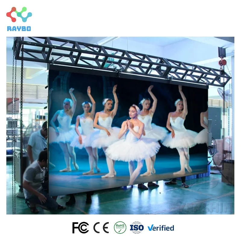 Raybo  Pantalla Led De Interior P3.91 P4.81 Indoor Full Color Led Panel HD Color Led Display Screens for Dj Market
