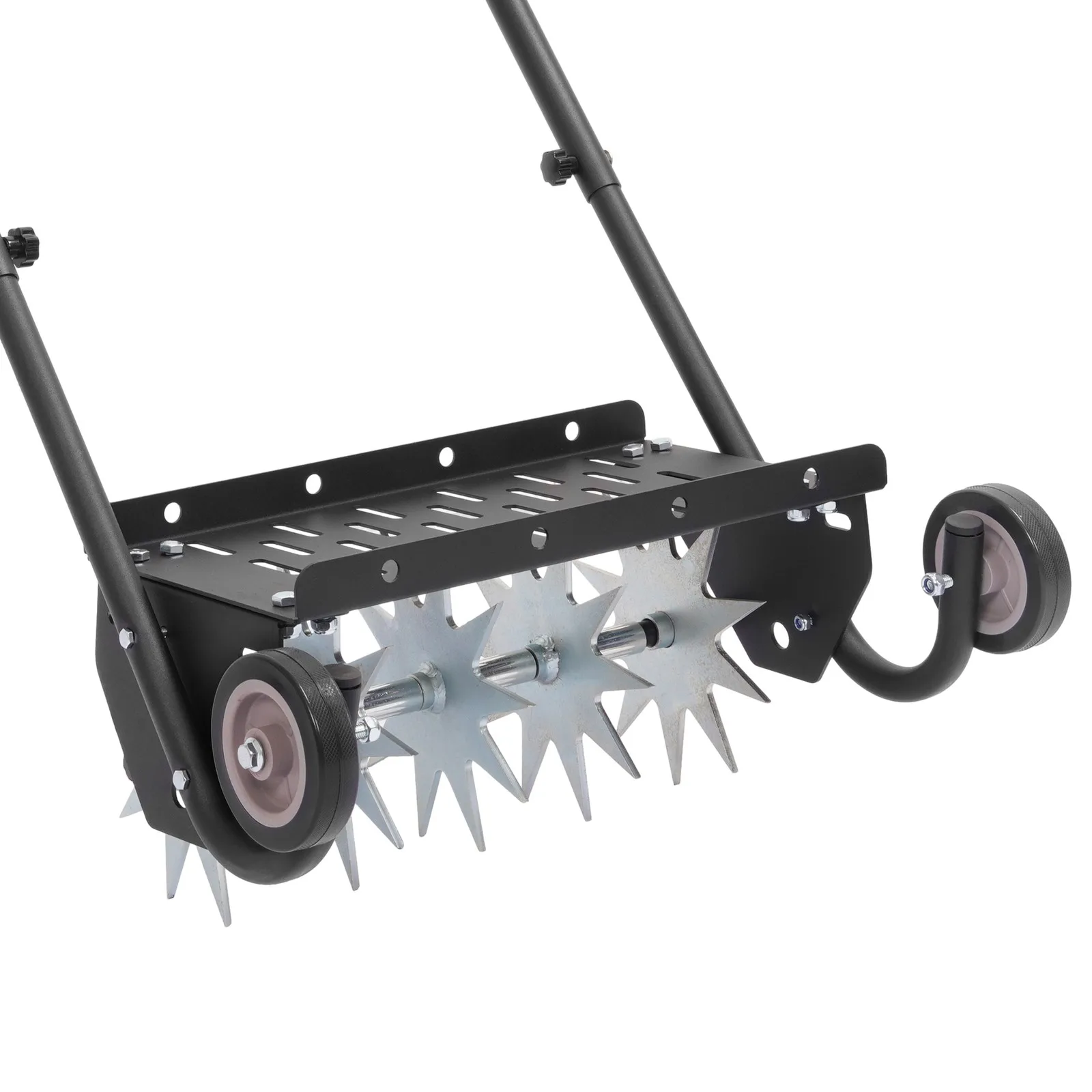 22'' Heavy Duty Push Spike Aerator Rolling Lawn Aerator For Garden & Yard Grass