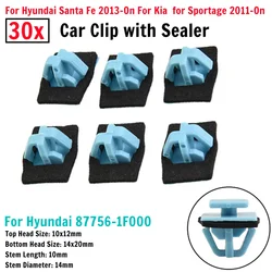 30pcs Clip With Sealer Molding Clips For Kia Hyundai 87756-1F000 Santa Fe 2013-On Fender Flare, Rocker, Door & Exterior Moulding