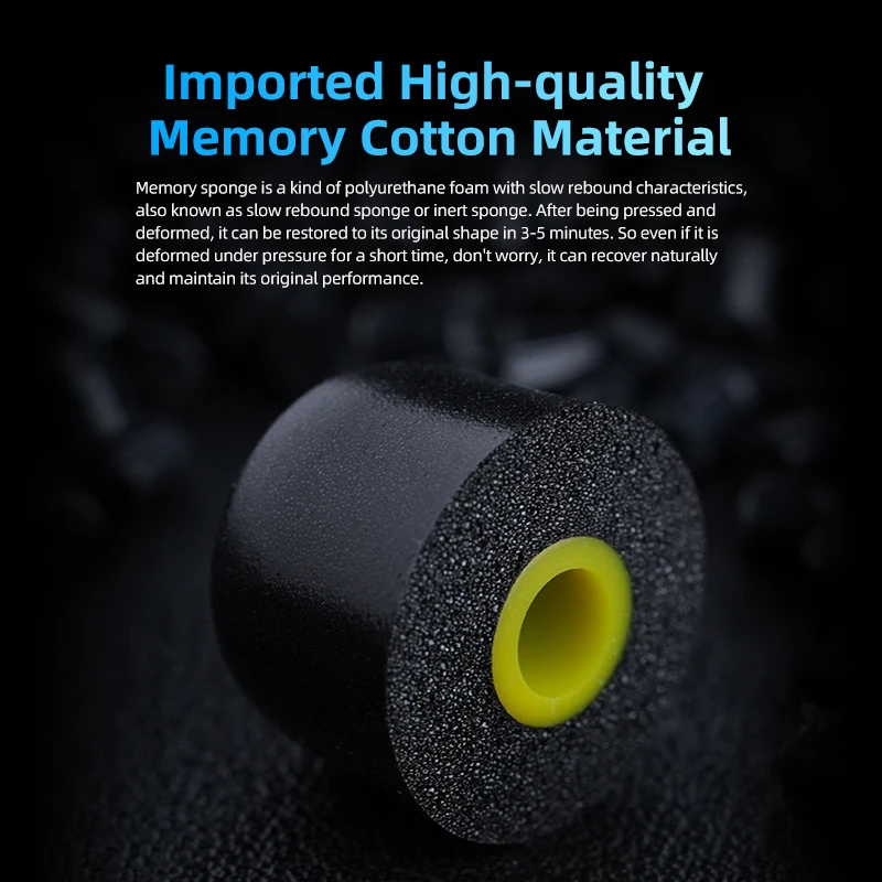 KZ-FT01 Memory Foam Eartips Noise Isolation Ear Tips for In-Ear Headphones S/M/L Sizes For Most In-Ear Monitors Earplugs - view 5
