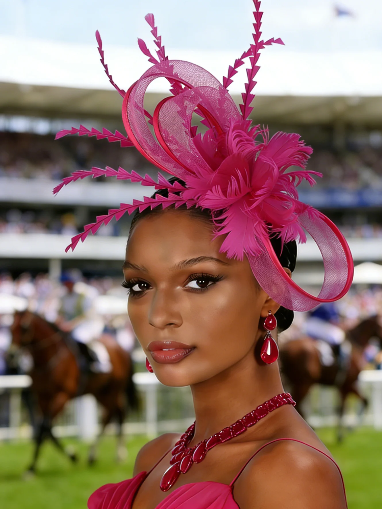 Ladies Black Feather Hair Pillbox Fascinator Hat Women Elegant Royal Ascot Mesh Headwear Ladies Event Wedding Veils Millinery