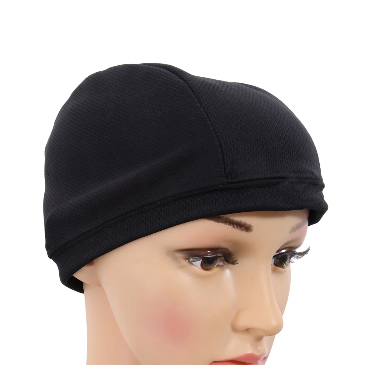 

Motorcycle Inner Cap Breathable Quick Dry Beanie Under Hat For Bike Riding Racing Sports Black