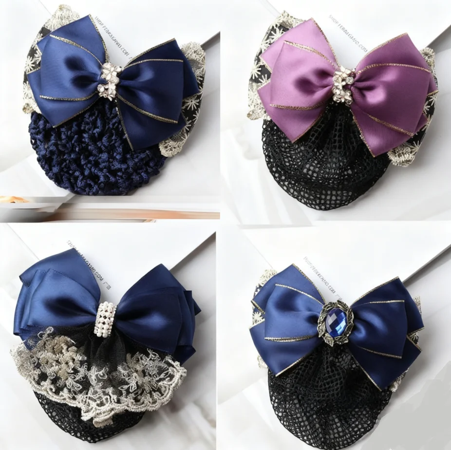 

Korean-Style Professional Hair Accessories: Postal Stewardess, Nurse, Banker Hairpins, Hotel Hairnets, Work Bows