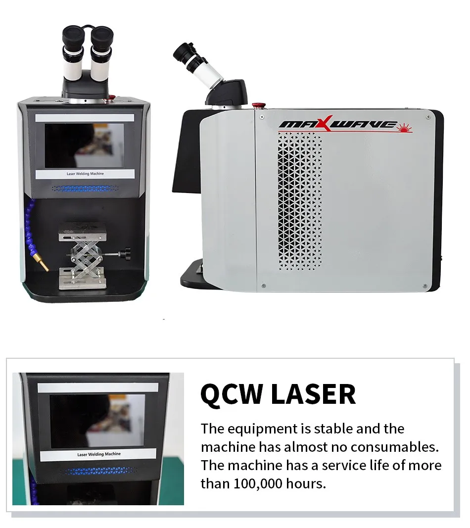 

Аппарат для точечной сварки ювелирных изделий 60 Вт 150 Вт 200 Вт QCW Лазерный сенсорный экран Управление микролазерной пайкой для золотой, серебряной цепи R