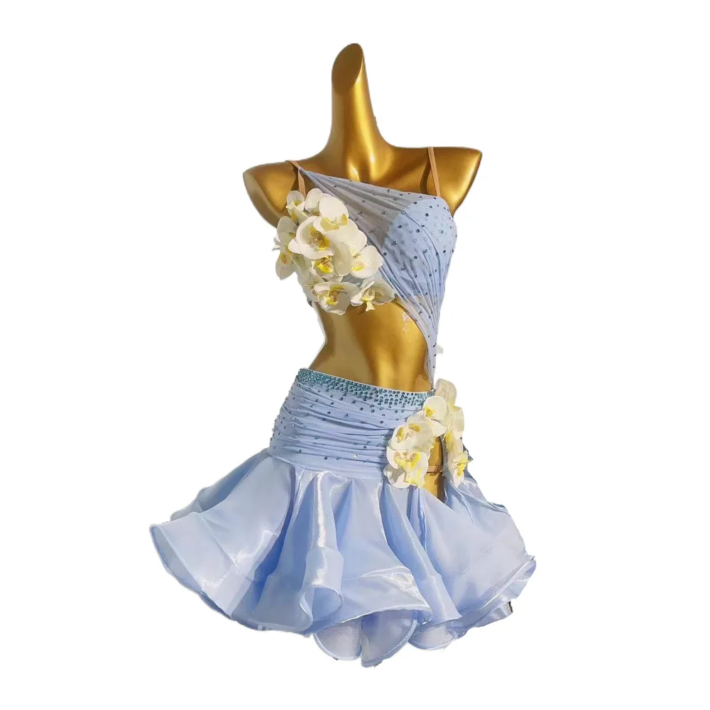 ラテンダンスドレスハイエンドカスタマイズドレスダイヤモンドケーキスカートチャチャタンゴワルツ大人ステージプロフェッショナルドレス