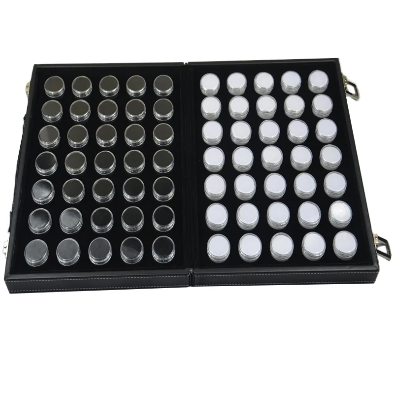 Porte-bijoux en pierres précieuses avec éponge, étui de rangement pour affichage de diamants, porte-bijoux, étui de collection, 70 grilles, pots de