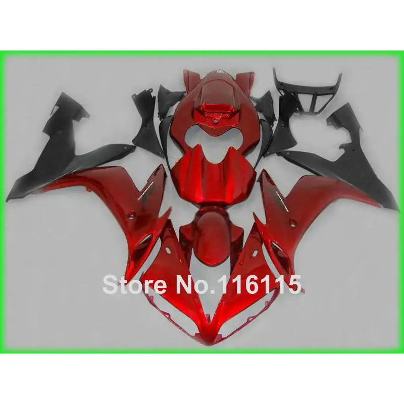

Комплект высококачественных обтекателей для YAMAHA YZF R1 2004-2006, матовые, черные, красные обвесы YZF-R1 04 05 06, обтекатели SK16